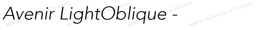 Avenir LightOblique字字体转换